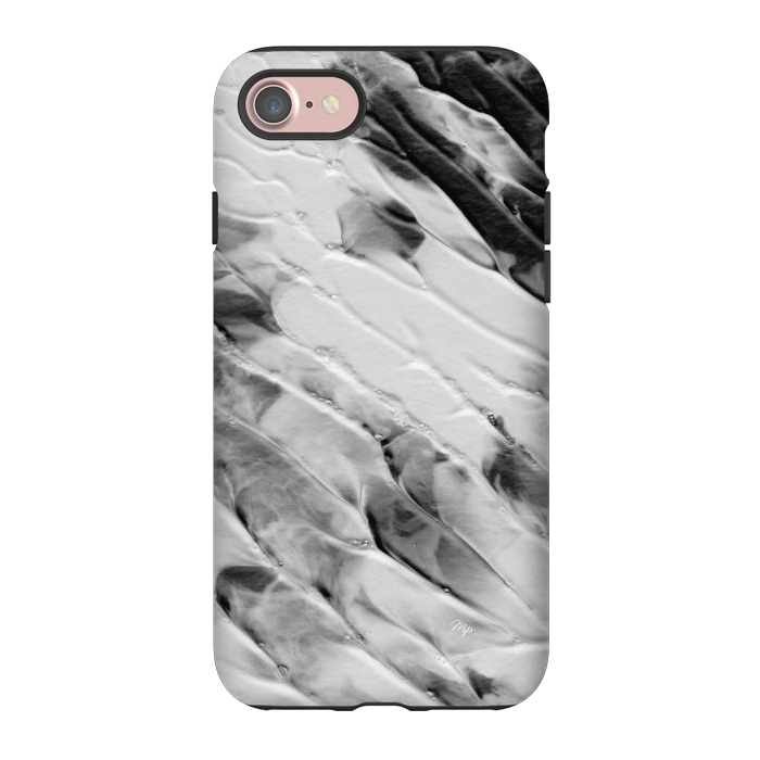 iPhone 7 StrongFit Modern organic black and white paint by Martina