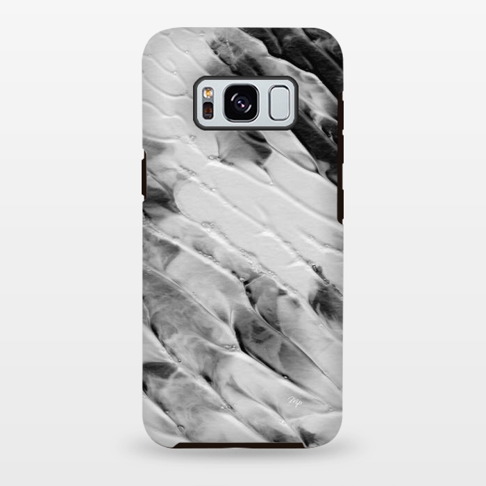 Galaxy S8 plus StrongFit Modern organic black and white paint by Martina