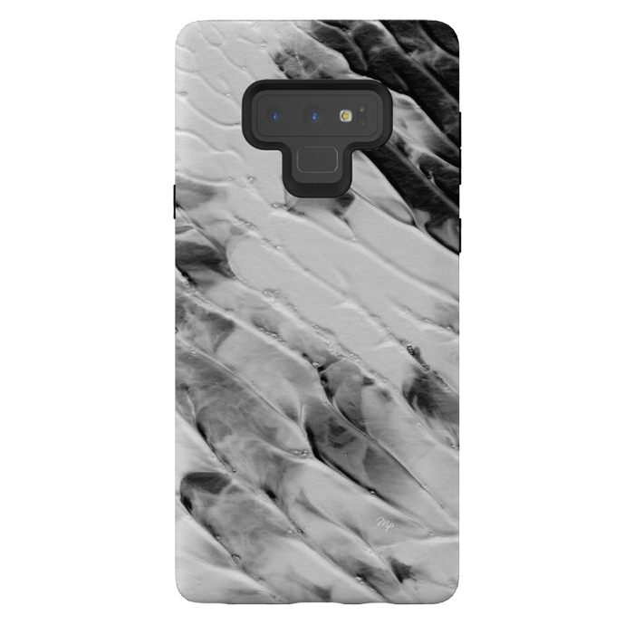 Galaxy Note 9 StrongFit Modern organic black and white paint by Martina
