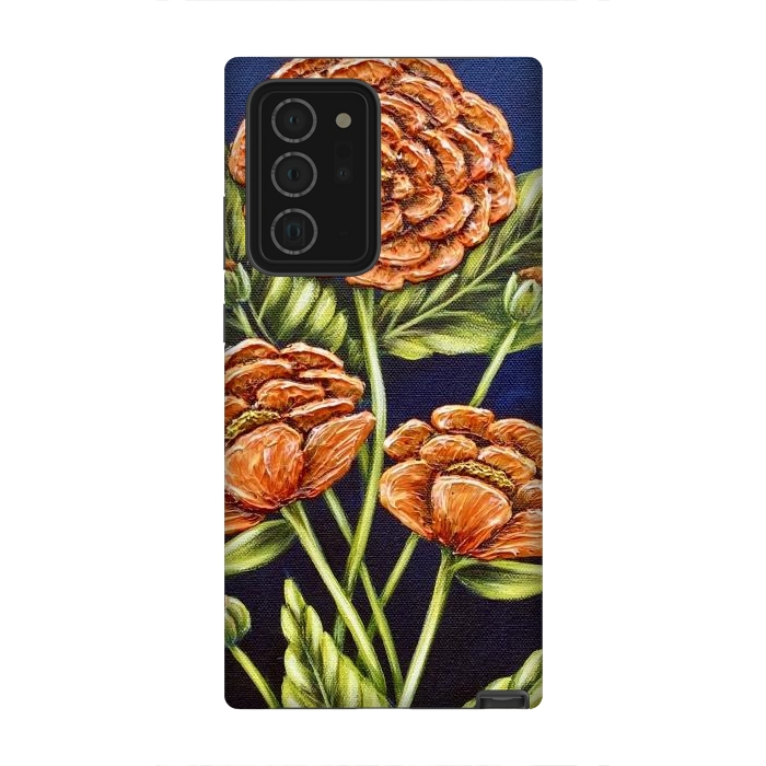 Galaxy Note 20 Ultra StrongFit Orange Peonies by Denise Cassidy Wood