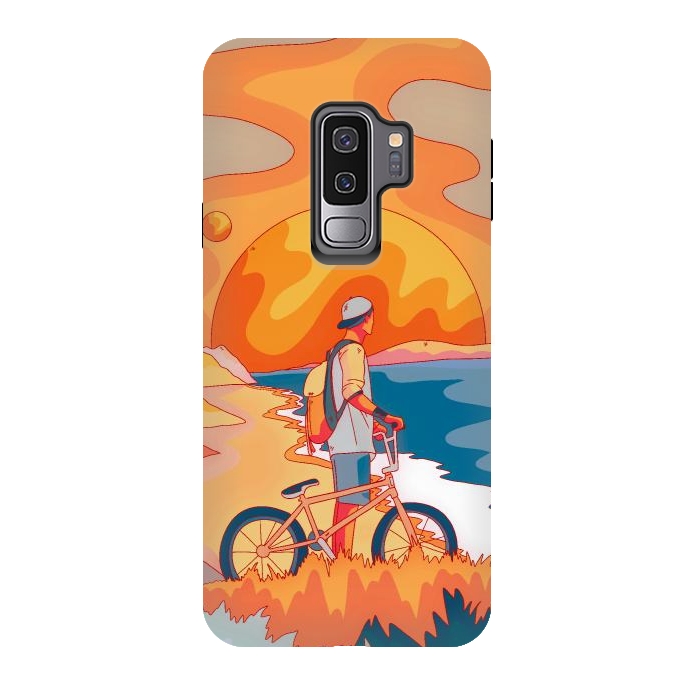 Galaxy S9 plus StrongFit Beach BIker by Steve Wade (Swade)