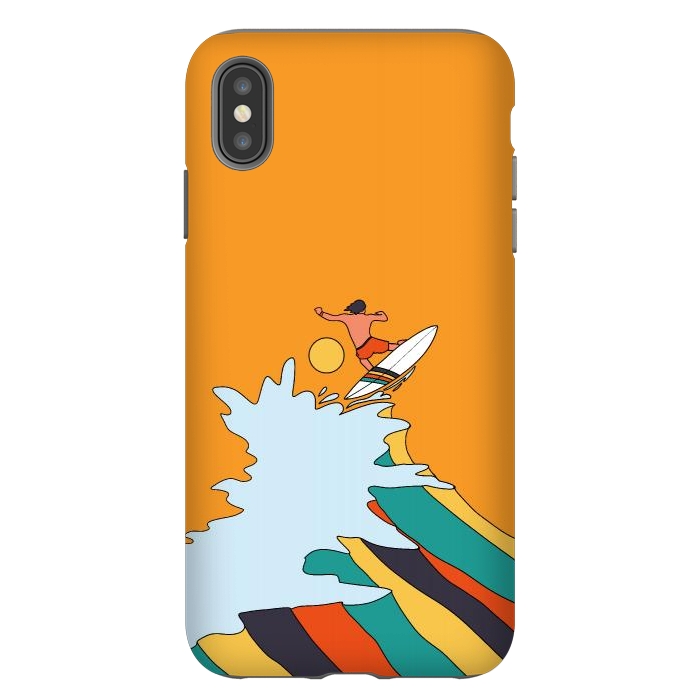 iPhone Xs Max StrongFit Ride the surf by Steve Wade (Swade)