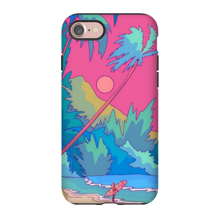 iPhone 7 StrongFit Pink sky beach by Steve Wade (Swade)