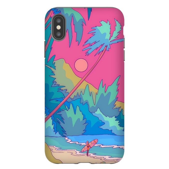 iPhone Xs Max StrongFit Pink sky beach by Steve Wade (Swade)