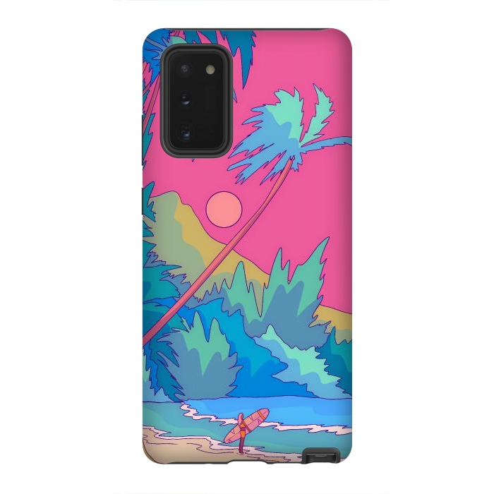 Galaxy Note 20 StrongFit Pink sky beach by Steve Wade (Swade)