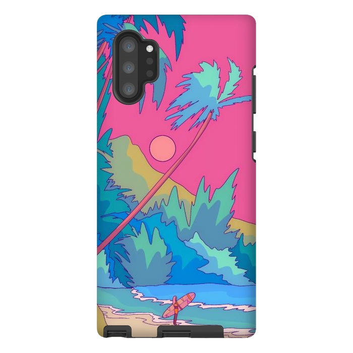 Galaxy Note 10 plus StrongFit Pink sky beach by Steve Wade (Swade)