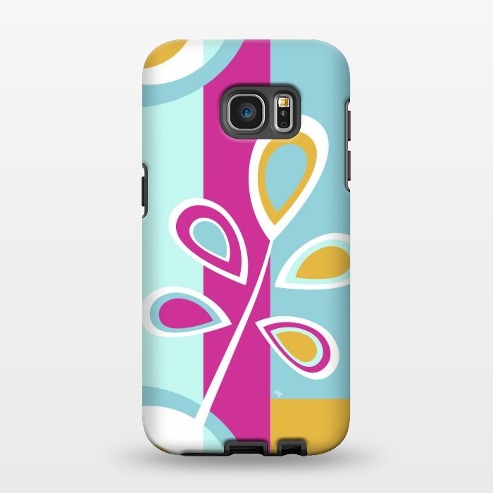 Galaxy S7 EDGE StrongFit Cool retro flower by Martina