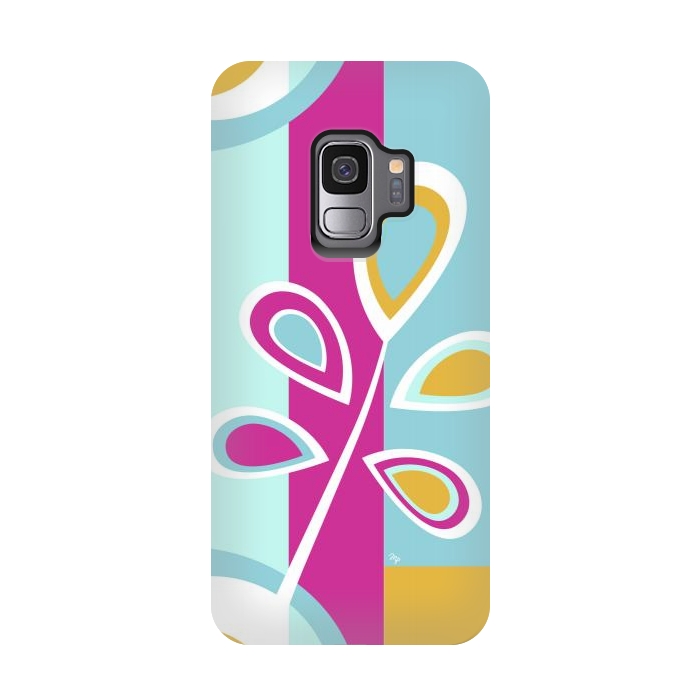 Galaxy S9 StrongFit Cool retro flower by Martina