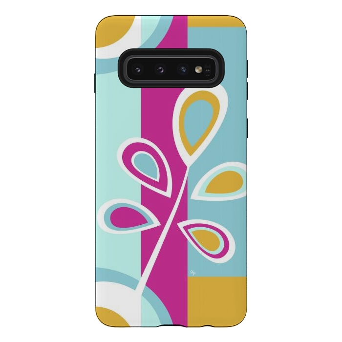 Galaxy S10 StrongFit Cool retro flower by Martina
