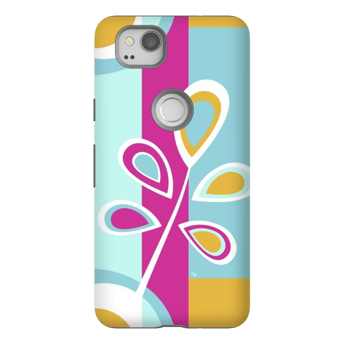 Pixel 2 StrongFit Cool retro flower by Martina