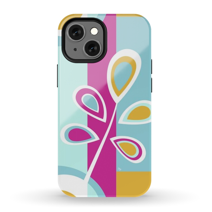 iPhone 12 mini StrongFit Cool retro flower by Martina