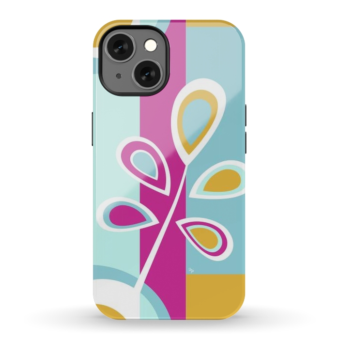 iPhone 13 StrongFit Cool retro flower by Martina