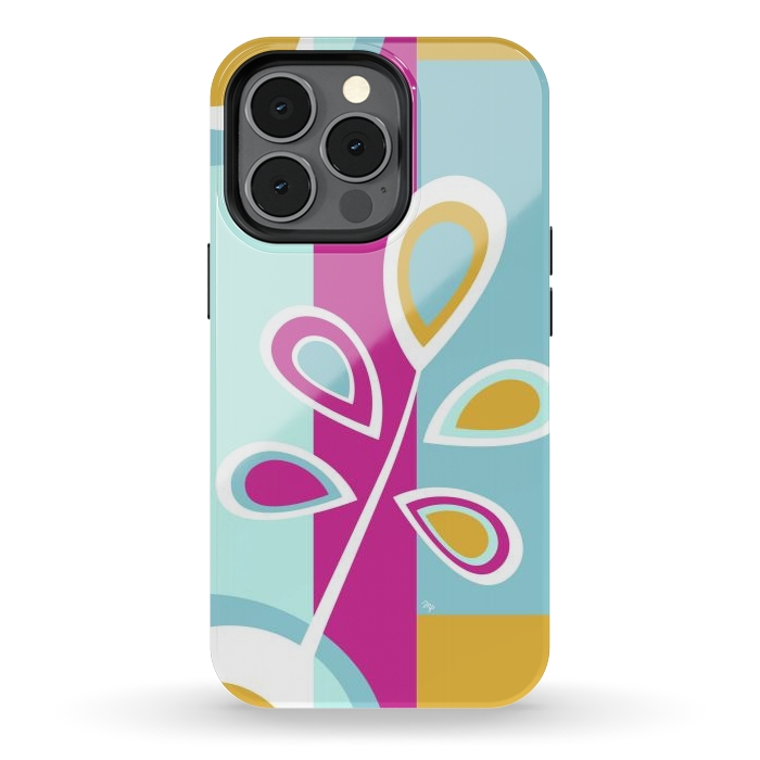 iPhone 13 pro StrongFit Cool retro flower by Martina
