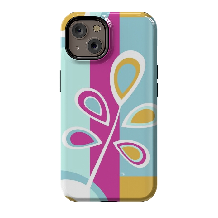 iPhone 14 StrongFit Cool retro flower by Martina