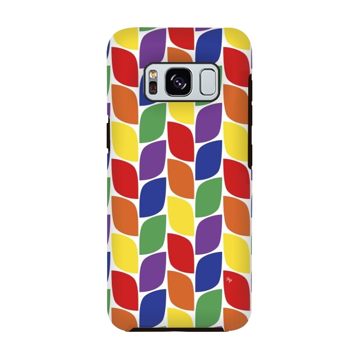 Galaxy S8 StrongFit Funky retro leaves by Martina