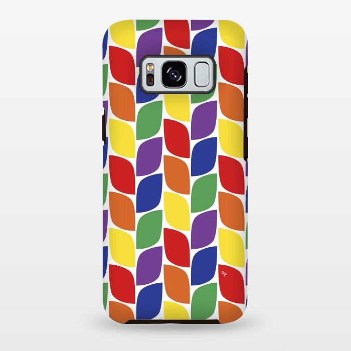 Galaxy S8 plus StrongFit Funky retro leaves by Martina