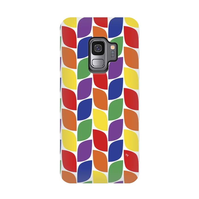 Galaxy S9 StrongFit Funky retro leaves by Martina