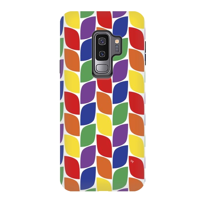 Galaxy S9 plus StrongFit Funky retro leaves by Martina