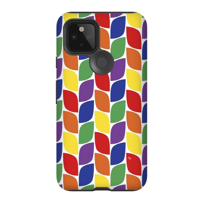 Pixel 5 StrongFit Funky retro leaves by Martina
