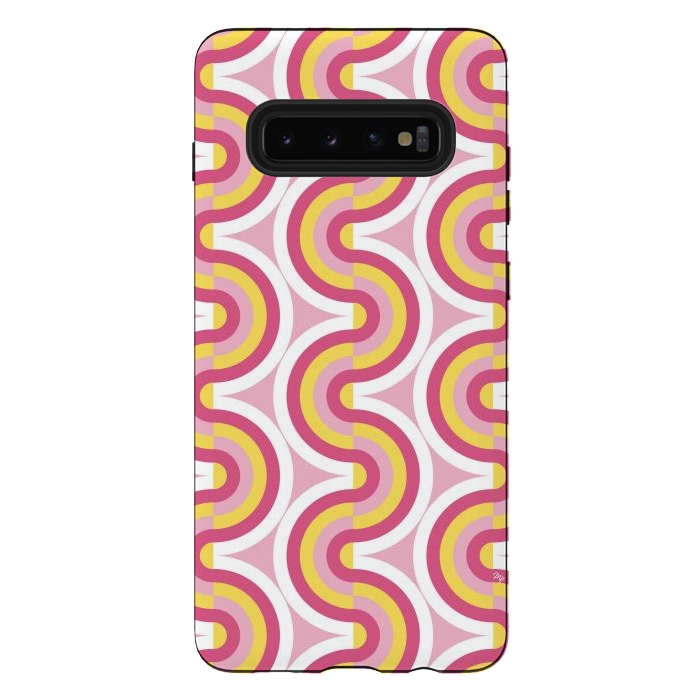 Galaxy S10 plus StrongFit Playful bold waves by Martina