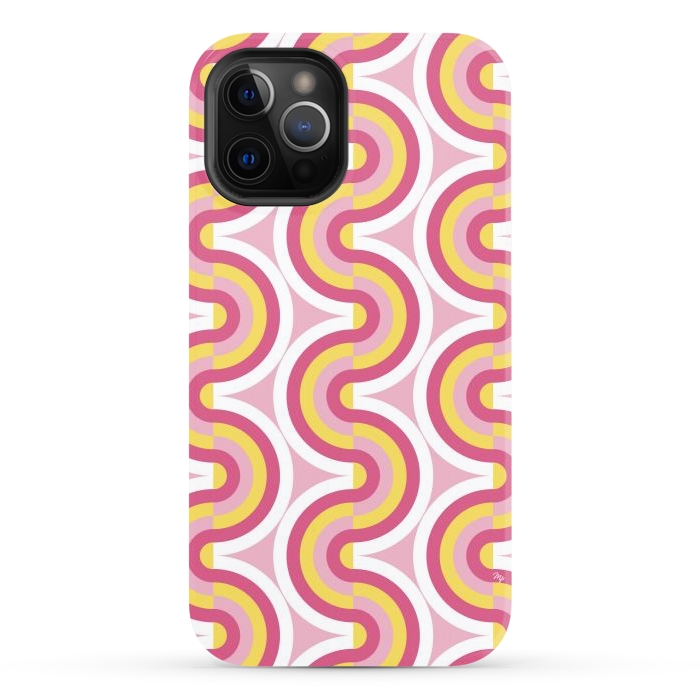 iPhone 12 Pro StrongFit Playful bold waves by Martina