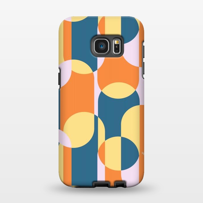 Galaxy S7 EDGE StrongFit Retro graphic shapes by Martina