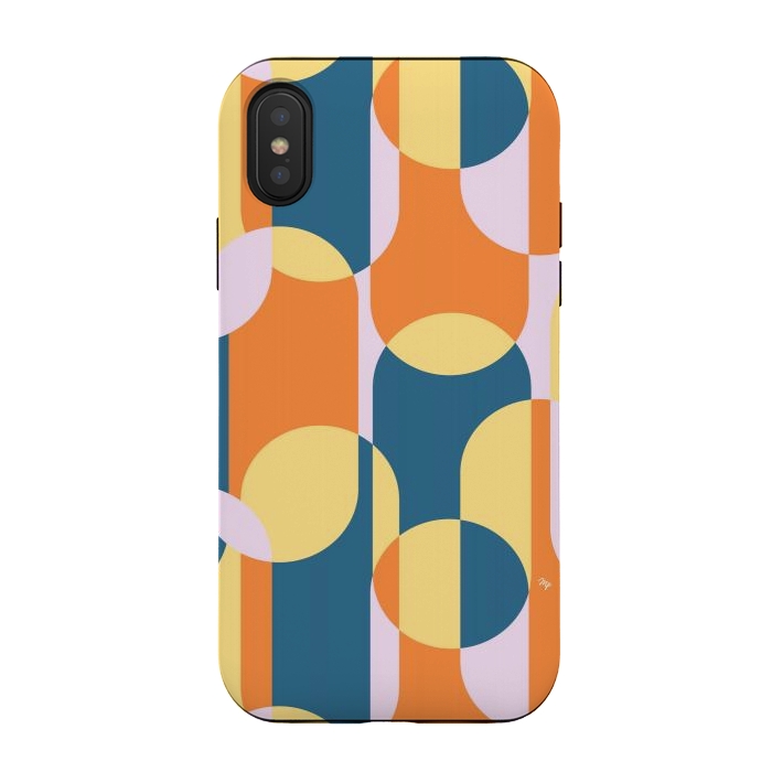 iPhone Xs / X StrongFit Retro graphic shapes by Martina
