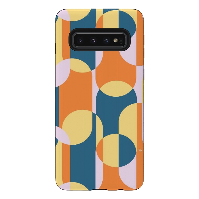 Galaxy S10 StrongFit Retro graphic shapes by Martina
