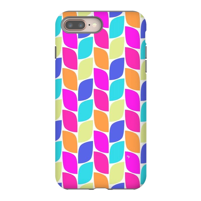 iPhone 7 plus StrongFit Funky neon leaves by Martina