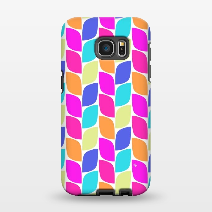 Galaxy S7 EDGE StrongFit Funky neon leaves by Martina