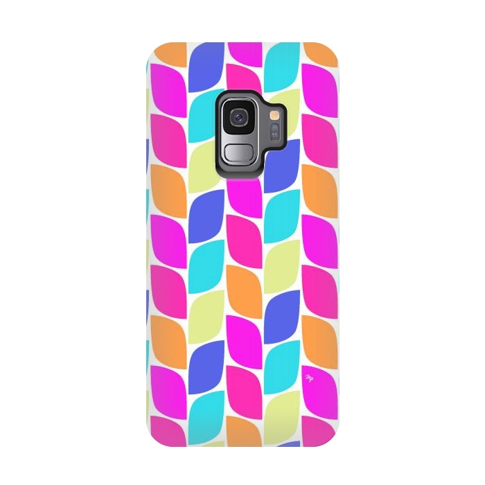 Galaxy S9 StrongFit Funky neon leaves by Martina