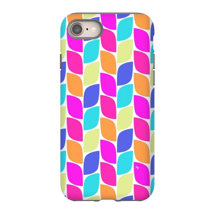 iPhone 8 StrongFit Funky neon leaves by Martina