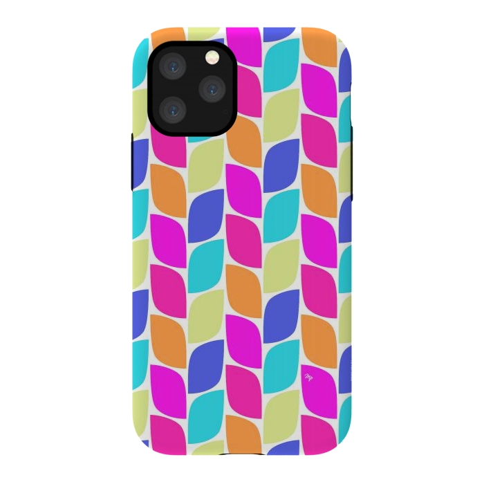 iPhone 11 Pro StrongFit Funky neon leaves by Martina