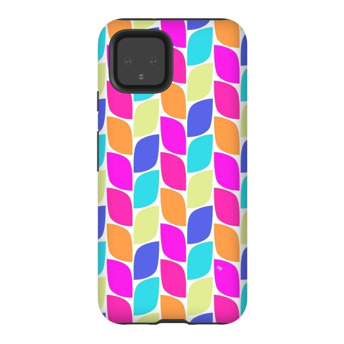 Pixel 4 StrongFit Funky neon leaves by Martina