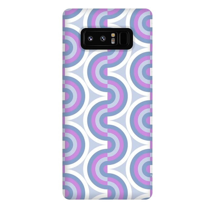 Galaxy Note 8 StrongFit Funky purple waves by Martina