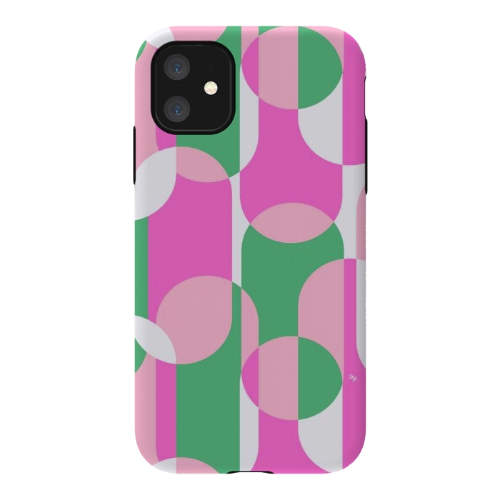 iPhone 11 StrongFit Bright shapes by Martina