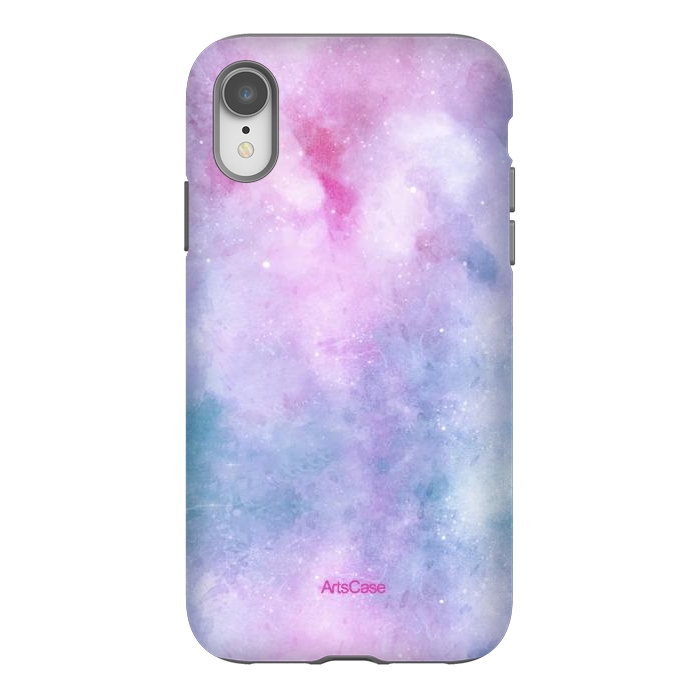 iPhone Xr StrongFit Candy Blue and Pink  by ArtsCase
