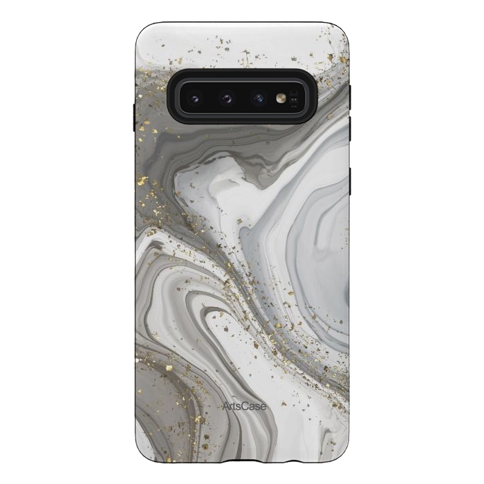 Galaxy S10 StrongFit Gray Clouds by ArtsCase