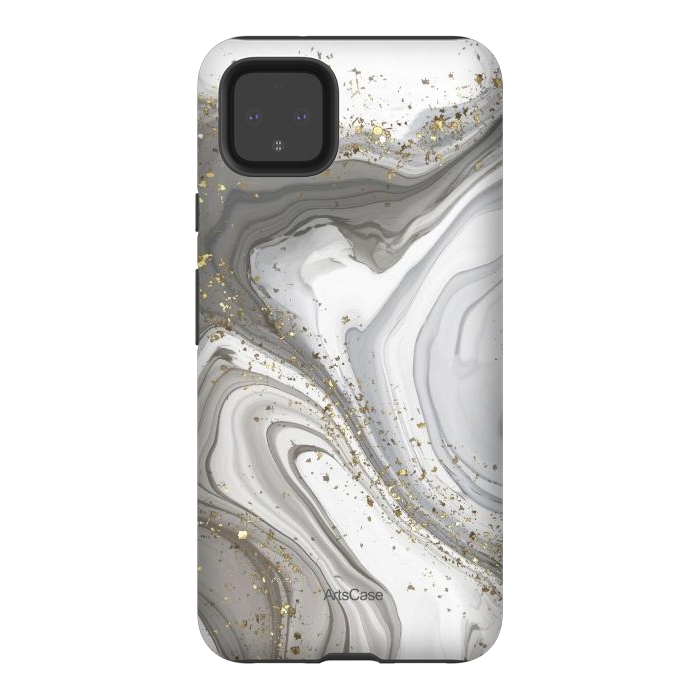 Pixel 4XL StrongFit Gray Clouds by ArtsCase