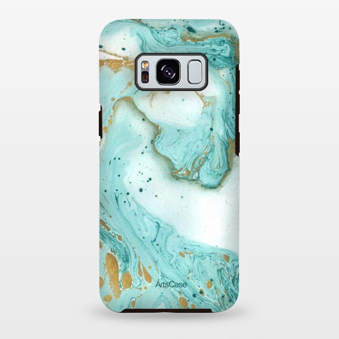 Galaxy S8 plus StrongFit Waves Teal by ArtsCase
