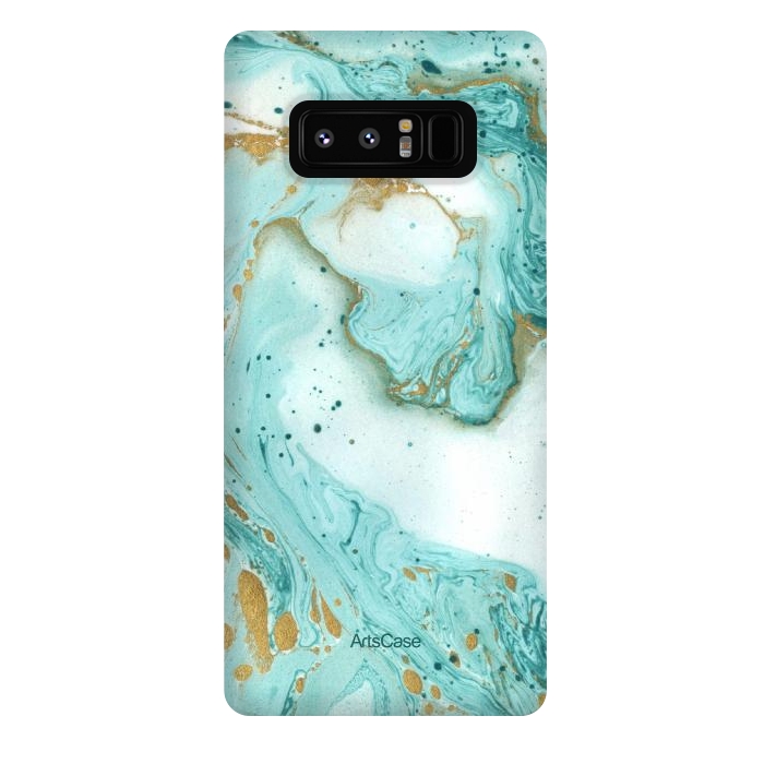 Galaxy Note 8 StrongFit Waves Teal by ArtsCase