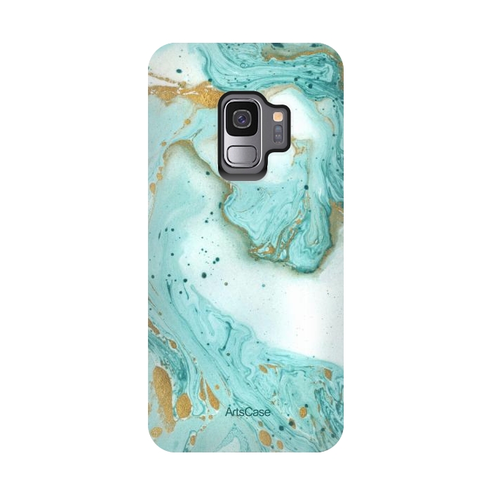 Galaxy S9 StrongFit Waves Teal by ArtsCase