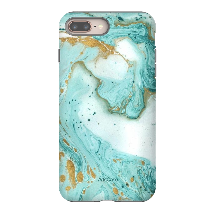iPhone 8 plus StrongFit Waves Teal by ArtsCase