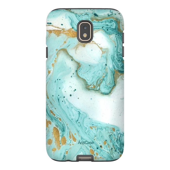 Galaxy J7 StrongFit Waves Teal by ArtsCase