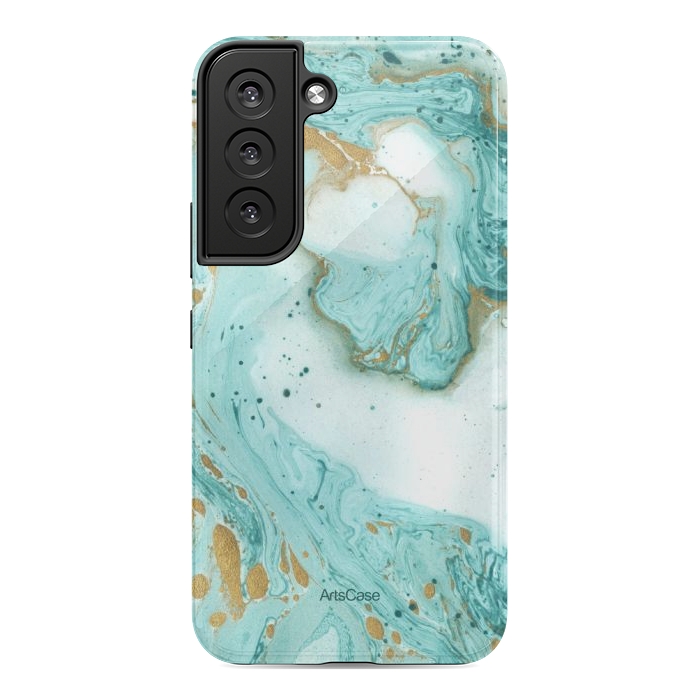 Galaxy S22 StrongFit Waves Teal by ArtsCase