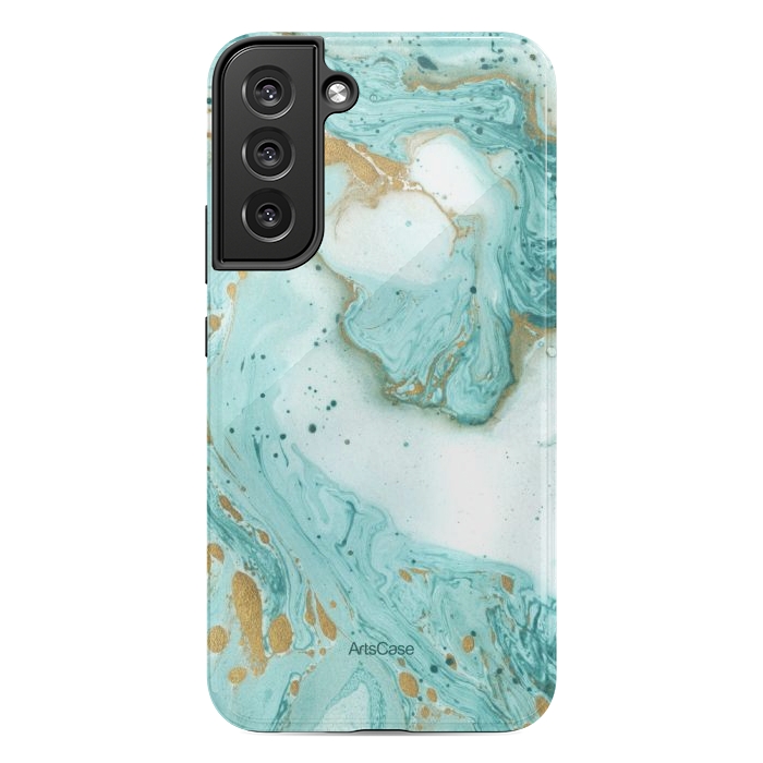 Galaxy S22 plus StrongFit Waves Teal by ArtsCase