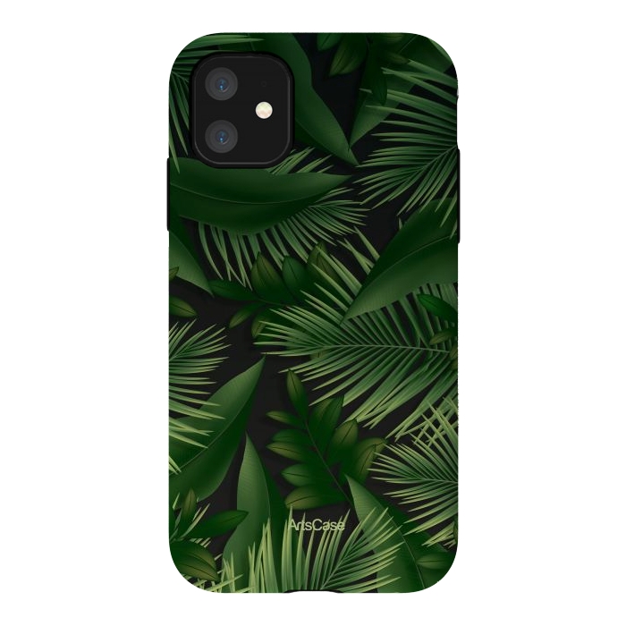 iPhone 11 StrongFit Tropical Leaves Garden by ArtsCase