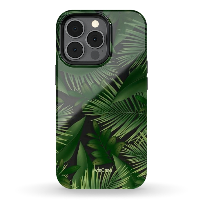 iPhone 13 pro StrongFit Tropical Leaves Garden by ArtsCase
