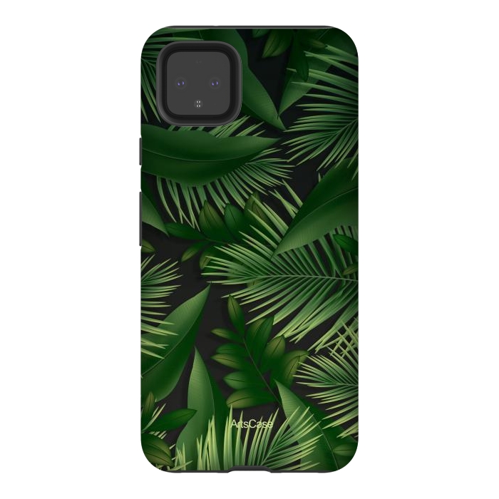 Pixel 4XL StrongFit Tropical Leaves Garden by ArtsCase
