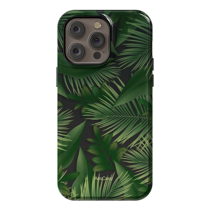 iPhone 14 Pro max StrongFit Tropical Leaves Garden by ArtsCase